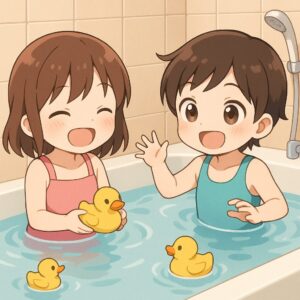 お風呂イヤイヤの工夫を紹介する記事